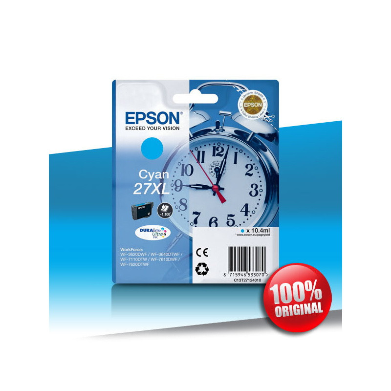 Tusz Epson 3620 WF XL (T2712) CYAN 10.4ml