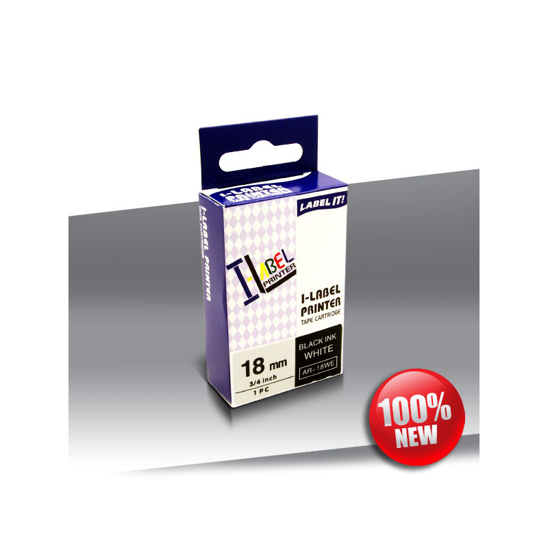 Taśma Casio XR-18WE1 BLACK on WHITE 24inks 18mm Taśma Casio XR-18WE1 BLACK on WHITE 24inks 18mm