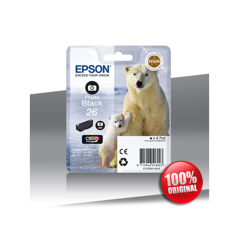 Tusz Epson 600 XP (T2611) PHOTO BLACK 4,7ml