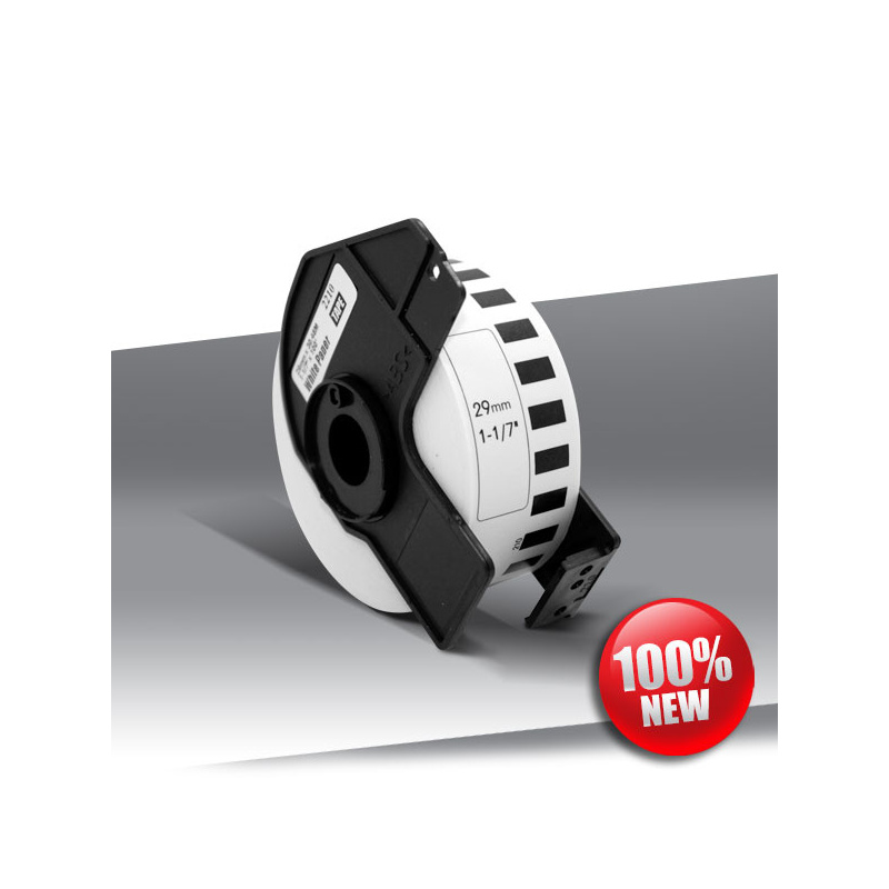 Taśma Brother DK-22210 BLACK on WHITE 24inks 30,48m (29mm)