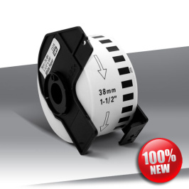 Taśma Brother DK-22225 BLACK on WHITE 24inks 30,48m (38mm)