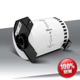 Taśma Brother DK-22243 BLACK on WHITE 24inks 30,48m (102mm)