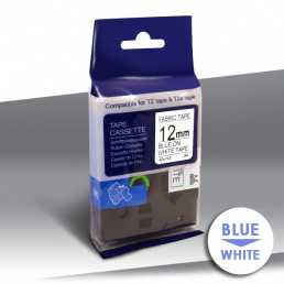 Taśma Brother TZe-FA3 BLUE on WHITE 24inks 12mm