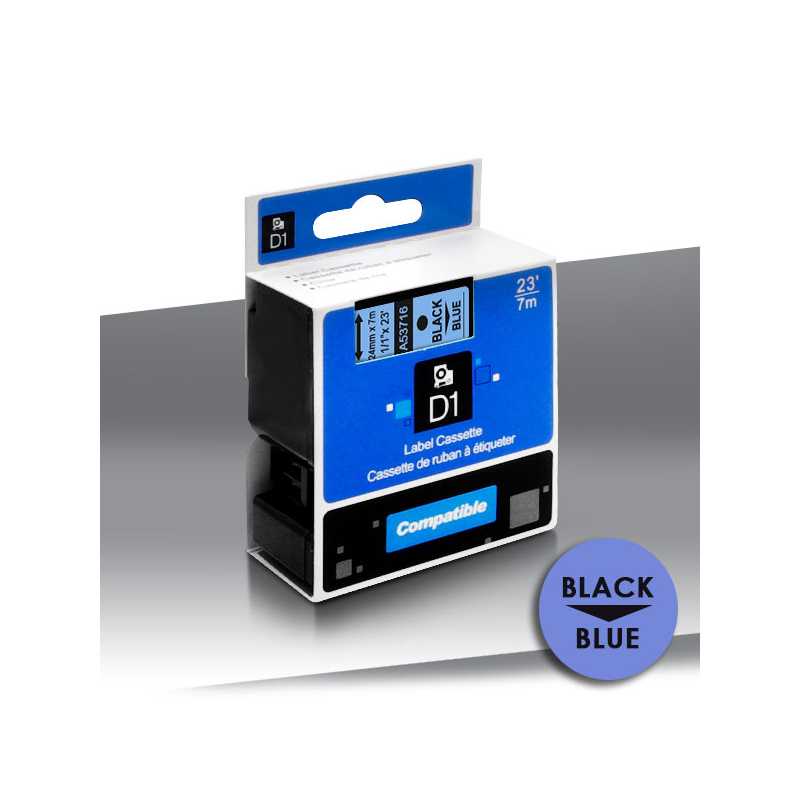 Taśma Dymo 53716 BLACK on BLUE 24inks 24mm