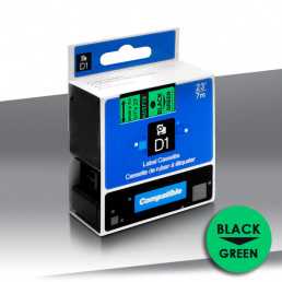 Taśma Dymo 53719 BLACK on GREEN 24inks 24mm