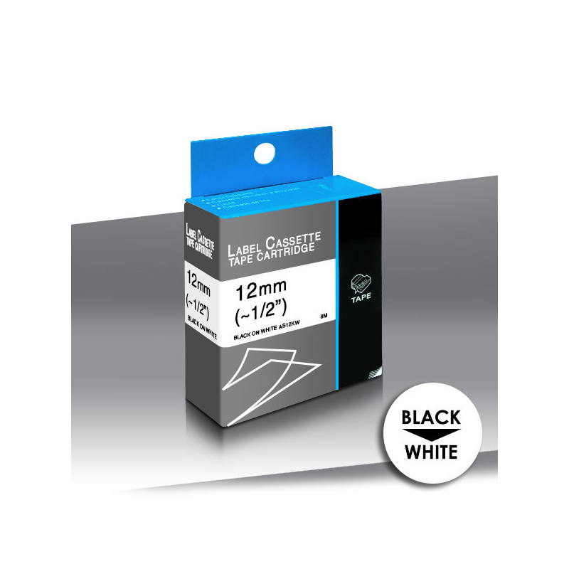 Taśma Epson LC-4WBN (SS12KW) BLACK on WHITE 24inks 12mm Taśma Epson LC-4WBN (SS12KW) BLACK on WHITE 24inks 12mm