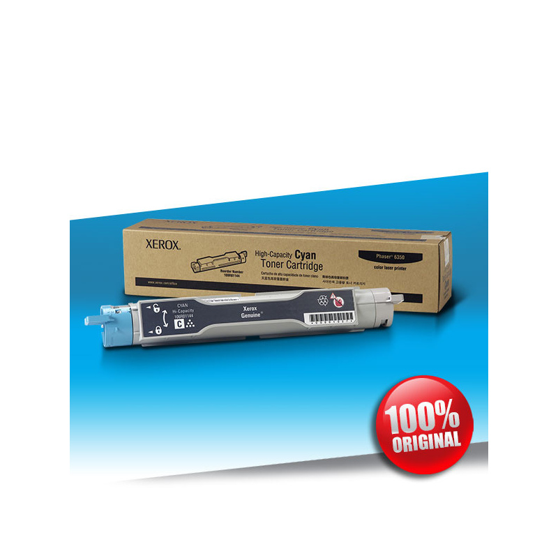 Toner Xerox 6350 Phaser CYAN Oryginalny 10000str Toner Xerox 6350 Phaser CYAN Oryginalny 10000str