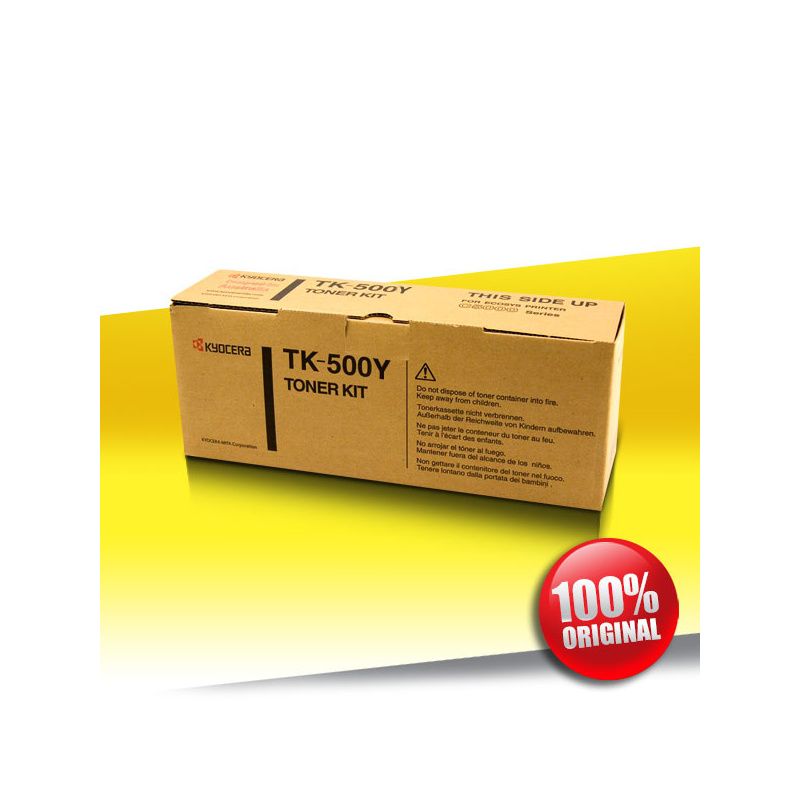 Toner Kyocera TK-500 (FS-C5016N) YELLOW Oryginalny 8000str Toner Kyocera TK-500 (FS-C5016N) YELLOW Oryginalny 8000str