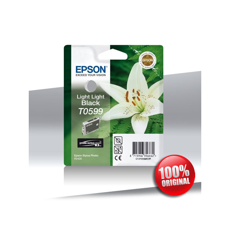 Tusz Epson 2400 SPh R (T0599) LIGHT LIGHT BLACK 13ml Tusz Epson 2400 SPh R (T0599) LIGHT LIGHT BLACK 13ml