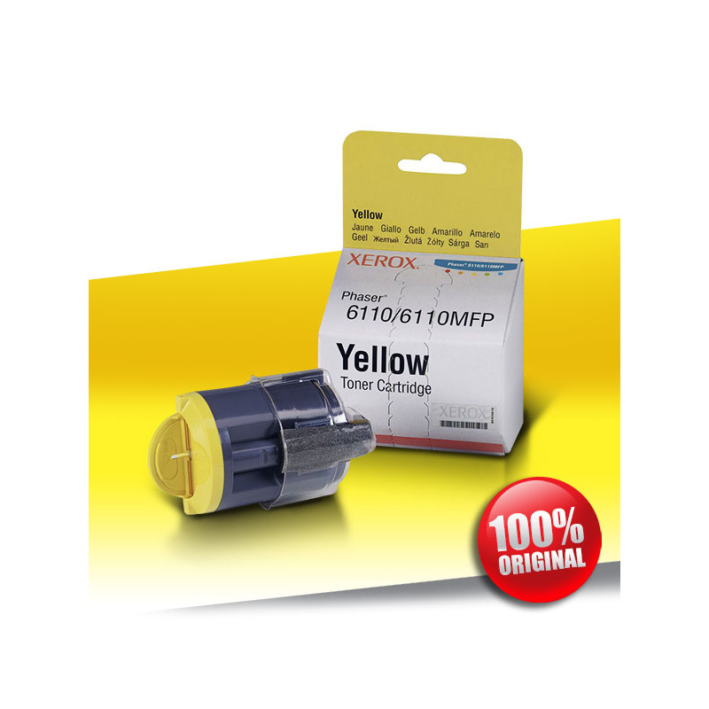 Toner Xerox 6110 Phaser YELLOW Oryginalny 1000str