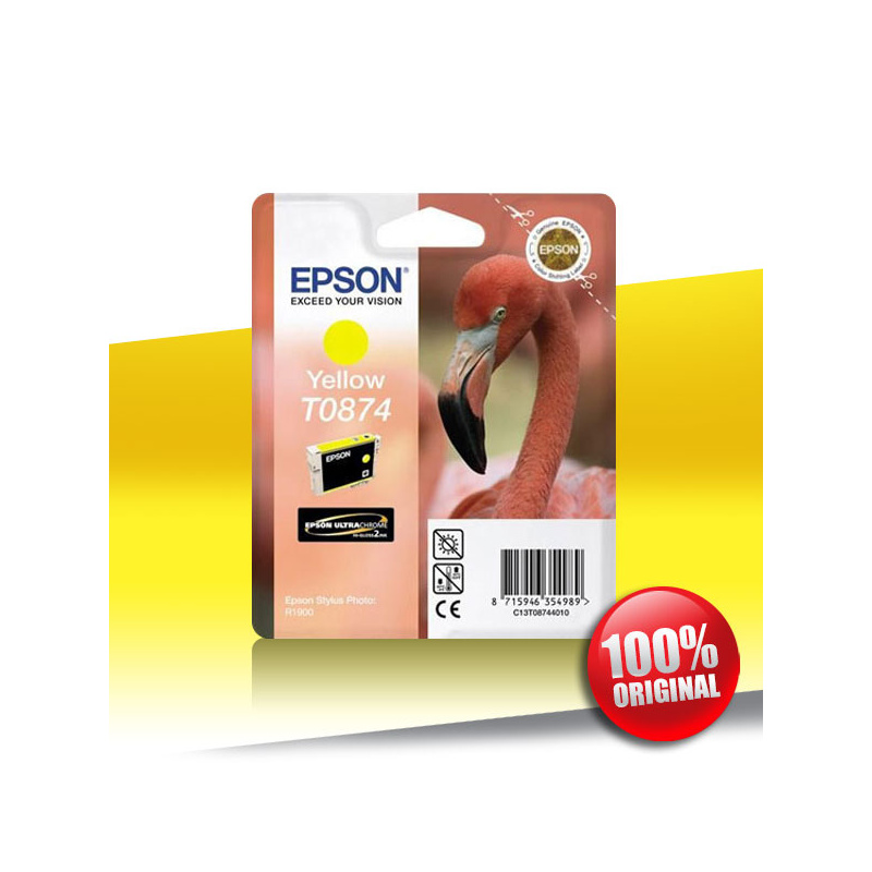 Tusz Epson 1900 SPh R (T0874) YELLOW 11,4ml Tusz Epson 1900 SPh R (T0874) YELLOW 11,4ml