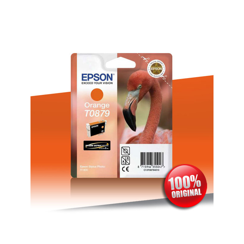 Tusz Epson 1900 SPh R (T0879) ORANGE 11,4ml Tusz Epson 1900 SPh R (T0879) ORANGE 11,4ml