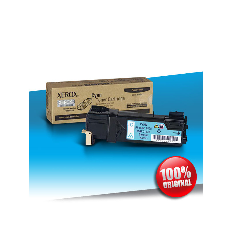 Toner Xerox 6125 Phaser CYAN Oryginalny 1000str Toner Xerox 6125 Phaser CYAN Oryginalny 1000str