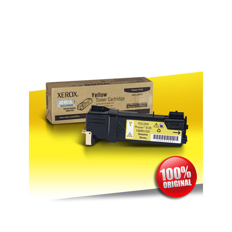 Toner Xerox 6125 Phaser YELLOW Oryginalny 1000str Toner Xerox 6125 Phaser YELLOW Oryginalny 1000str