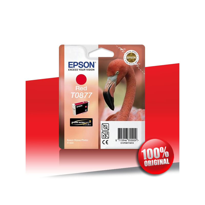 Tusz Epson 1900 SPh R (T0877) RED 11,4ml Tusz Epson 1900 SPh R (T0877) RED 11,4ml