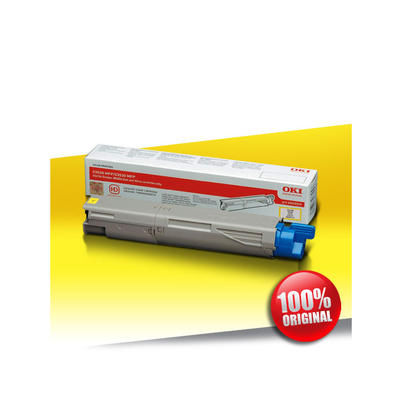 Toner OKI 3520/3530 C YELLOW Oryginalny 2500str Toner OKI 3520/3530 C YELLOW Oryginalny 2500str