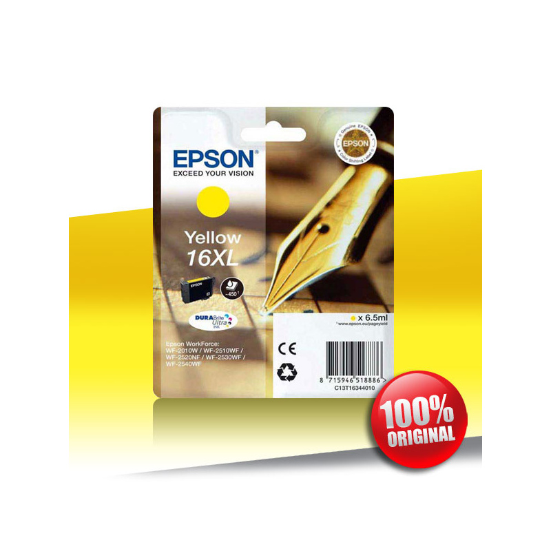Tusz Epson 2010 WF XL (T1634) YELLOW 6,5ml