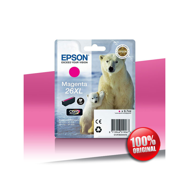 Tusz Epson 600 XP XL (T2633) MAGENTA 9.7ml