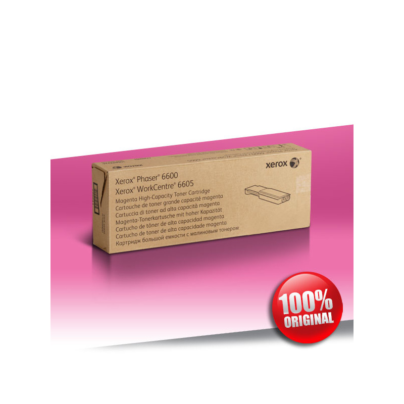 Toner Xerox 6600 Phaser MAGENTA Oryginalny 6K