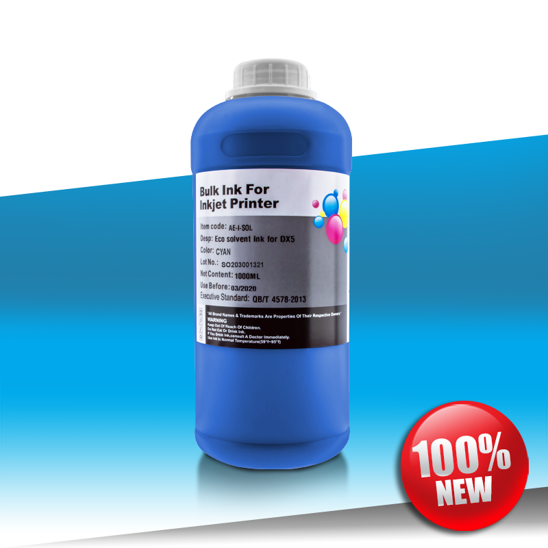 Atrament eco solwentowy Epson DX5/DX7 CYAN 1L 24inks