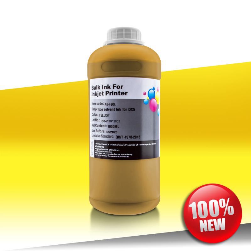 Atrament eco solwentowy Epson DX5/DX7 YELLOW 1L 24inks