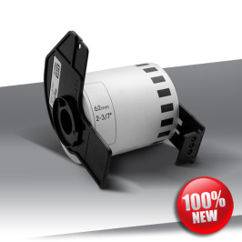 Taśma Brother DK-22606 BLACK on YELLOW 24inks 15,24m (62mm)