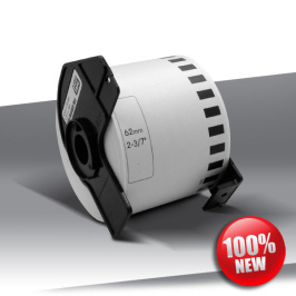 Taśma Brother DK-44605 BLACK on YELLOW 24inks 30,48m (62mm)