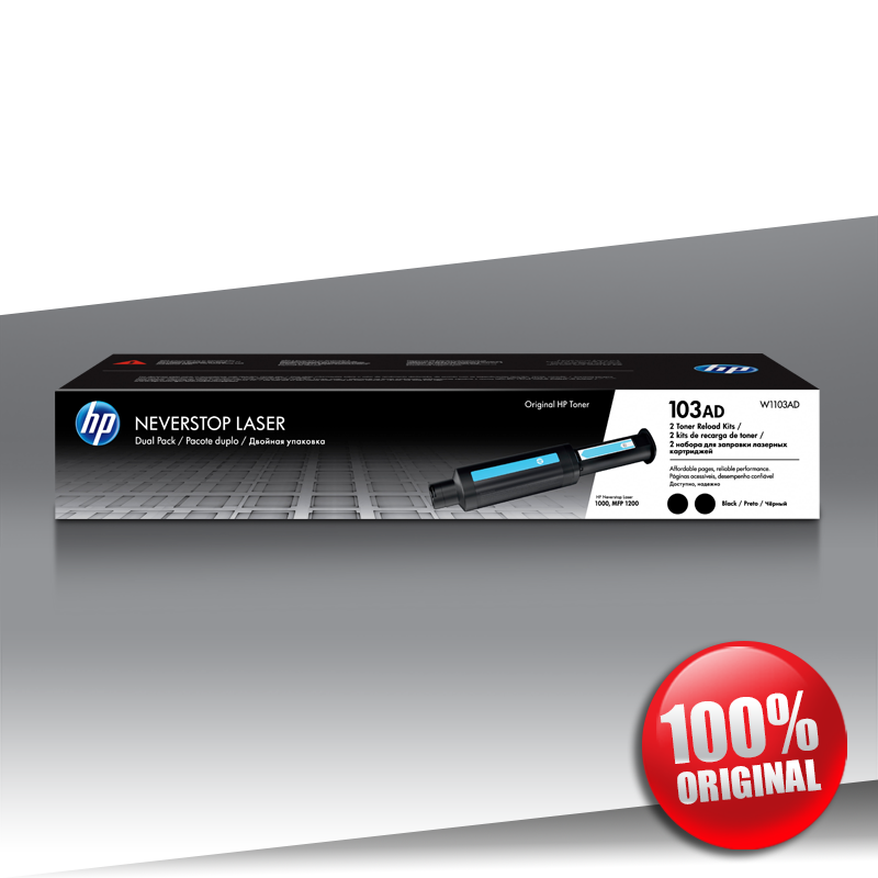 Toner HP 103A (1000a/1200a) Neverstop L dwupack BLACK Oryginalny 2x2,5K