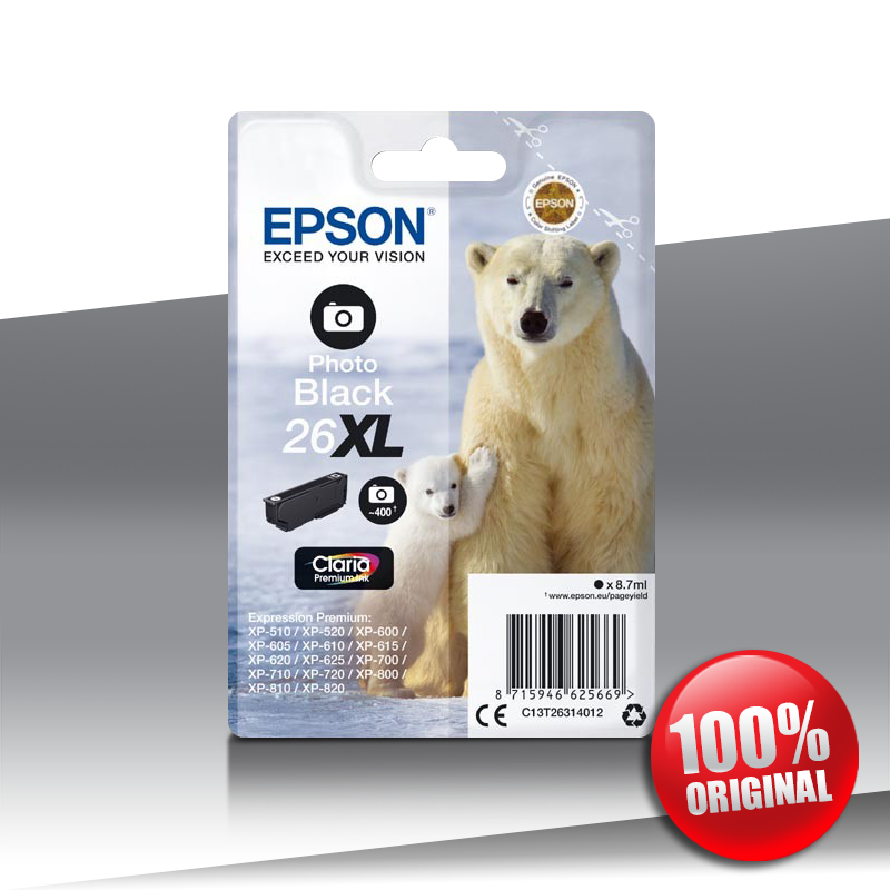 Tusz Epson 600 XP XL (T2631) PHOTO BLACK 8,7ml