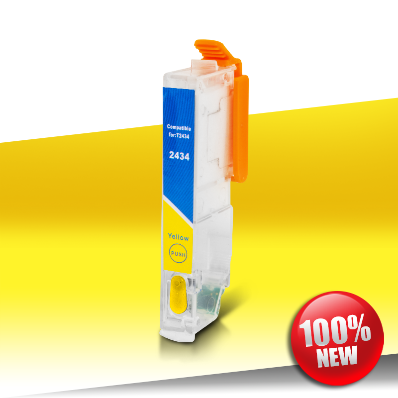 Tusz Epson 750 (T2434) XP YELLOW pusty z czipem samoresetującym 24inks
