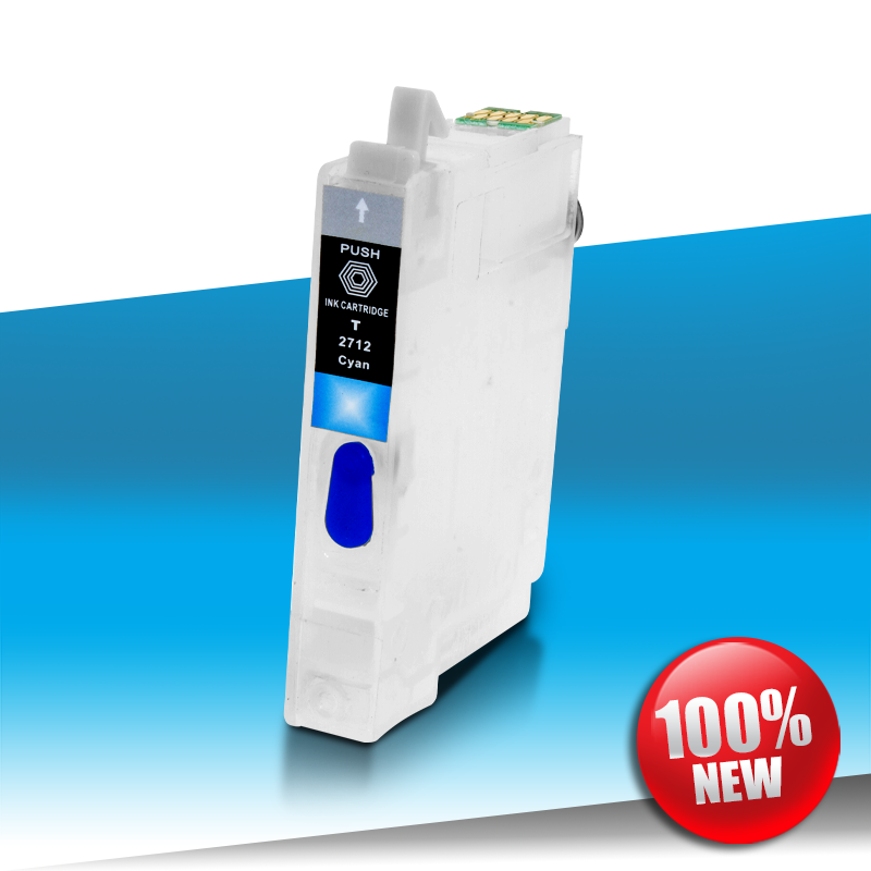 Tusz Epson 3620 (T2712) WF CYAN pusty z czipem samoresetującym 24inks