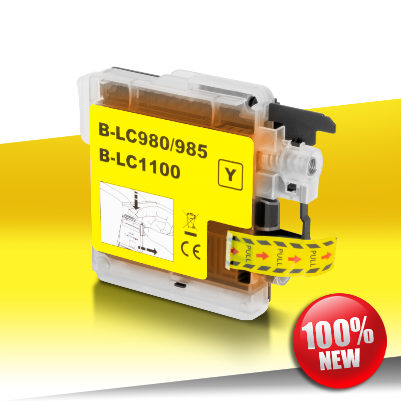 Tusz Brother 980/985/1100 LC YELLOW 12ml eco
