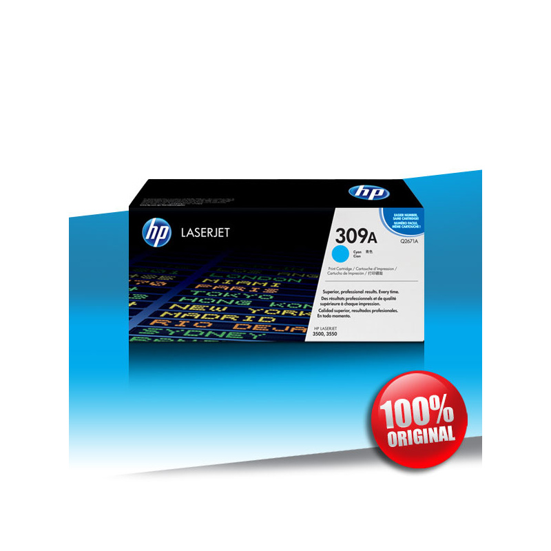 Toner HP 309A (3500) CLJ CYAN Oryginalny 4K Toner HP 309A (3500) CLJ CYAN Oryginalny 4K