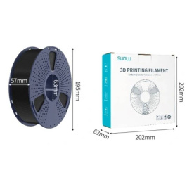 Filament PLA 1.75mm BLACK 1kg SUNLU