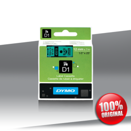 Taśma Dymo 45019 BLACK on GREEN Oryginalna 12mm